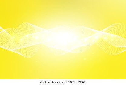 Light Yellow vector layout with festival confetti. Decorative shining illustration with ribbons on abstract template. The pattern can be used for new year ad, booklets.