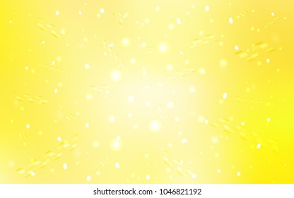 Light Yellow vector layout with festival confetti. Decorative shining illustration with ribbons on abstract template. The template can be used as a background for postcards.