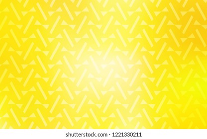 Light Yellow vector layout with lines, triangles. Triangles on abstract background with colorful gradient. Pattern for booklets, leaflets