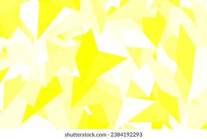 Light Yellow vector layout with lines, triangles. Glitter abstract illustration with triangular shapes. Modern design for your business card.