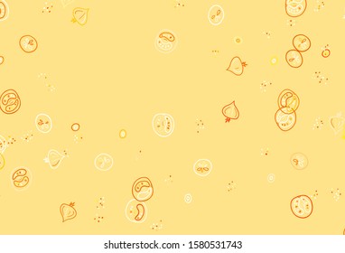 Light Yellow vector layout with restaurant food. Abstract background with colorful Fast Food illustrations. Pattern for menu of cafes, bars, restaurants.