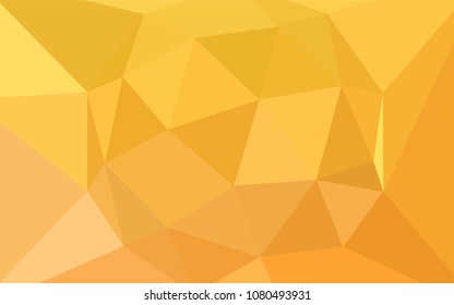 Light Yellow vector low poly texture. Elegant bright polygonal illustration with gradient. Best triangular design for your business.