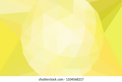 Light Yellow vector low poly layout with a diamond. Modern abstract illustration with triangles. A completely new design for your leaflet.