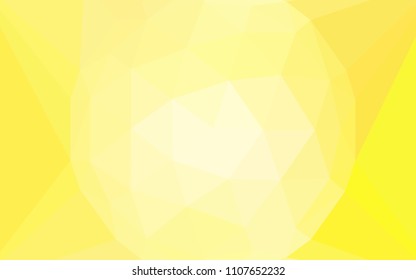 Light Yellow vector low poly texture with a diamond. Shining colorful illustration with triangles. New template for your brand book.