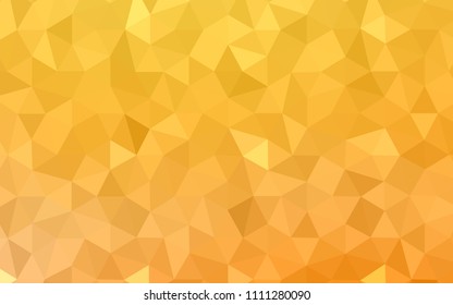 Light Yellow vector low poly cover. Modern abstract illustration with triangles. Brand new design for your business.