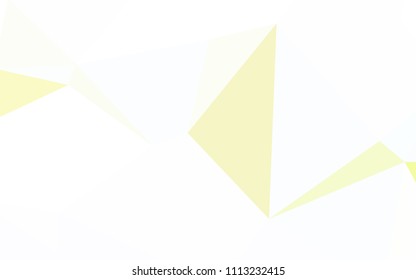 Light Yellow vector low poly cover. Colorful illustration in polygonal style with gradient. Template for cell phone's backgrounds.