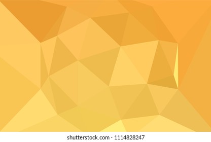 Light Yellow vector low poly texture. Creative illustration in halftone style with triangles. Best triangular design for your business.