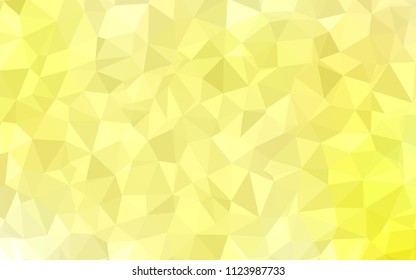 Light Yellow vector low poly cover. Creative geometric illustration in Origami style with gradient. Polygonal design for your web site.