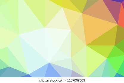 Light Yellow vector low poly texture. Colorful illustration in abstract style with triangles. Completely new template for your banner.