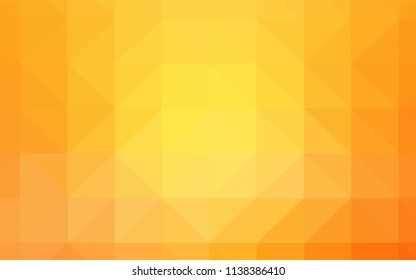 Light Yellow vector low poly cover. Shining polygonal illustration, which consist of triangles. Completely new template for your banner.