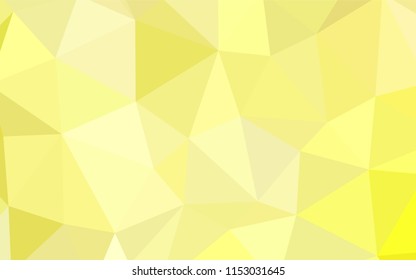 Light Yellow vector low poly cover. Triangular geometric sample with gradient.  Brand new style for your business design.
