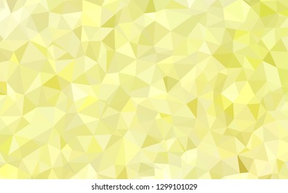 Light Yellow vector low poly texture. Shining polygonal illustration, which consist of triangles. A completely new design for your leaflet.