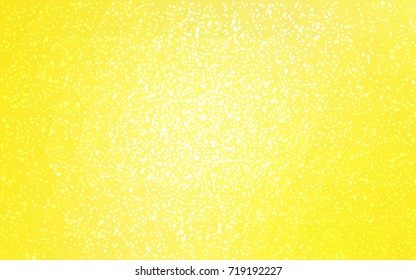 Light Yellow vector low poly crystal background with snowflakes. Polygon christmas design pattern . Low poly illustration of New Year celebration.