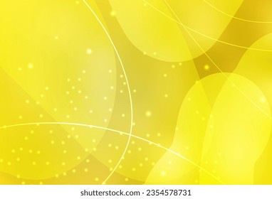 Light Yellow vector Modern abstract illustration with colorful dots, lines. Modern abstract illustration with colorful water drops. Base for booklets, leaflets