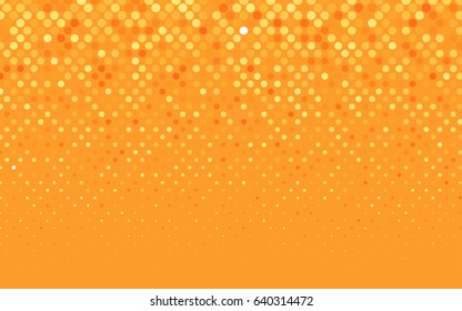 Light Yellow vector modern geometrical circle abstract background. Dotted texture template. Geometric pattern in halftone style with gradient. 