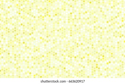 Light Yellow vector modern geometrical circle abstract background. Dotted texture template. Geometric pattern in halftone style with gradient. 