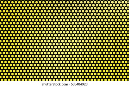 Light Yellow vector modern geometrical circle abstract background. Dotted texture template. Geometric pattern in halftone style with gradient. 