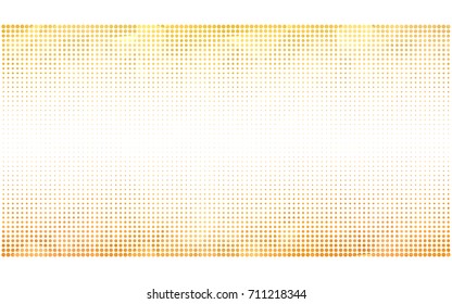 Light Yellow vector modern geometrical circle abstract background. Dotted texture template. Geometric pattern in halftone style with gradient. 