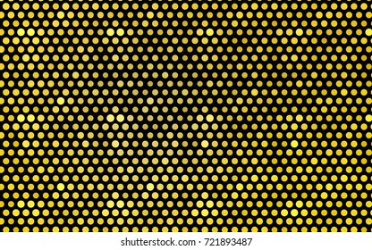 Light Yellow vector modern geometrical circle abstract background. Dotted texture template. Geometric pattern in halftone style with gradient. 