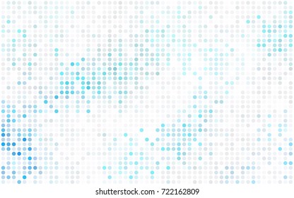 Light Yellow vector modern geometrical circle abstract background. Dotted texture template. Geometric pattern in halftone style with gradient. 
