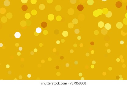 Light Yellow vector modern geometrical circle abstract background. Dotted texture template. Geometric pattern in halftone style with gradient. 