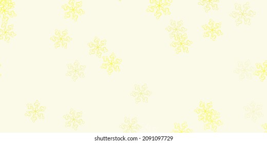 Light yellow vector natural artwork with flowers. Modern design with gradient Flowers on abstract background. Brand new business design.