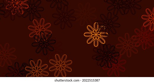 Light Yellow vector natural backdrop with flowers. Simple design with flowers on abstarct background. Smart design for wrapping, wallpapers.