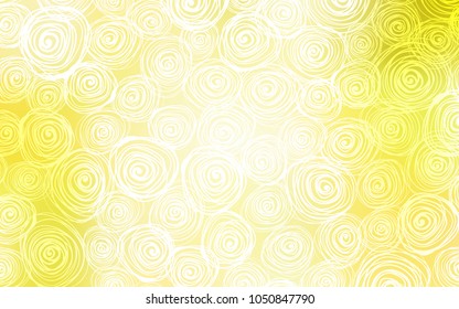 Light Yellow vector natural elegant template. Colorful illustration in doodle style with roses. Brand-new style for your business design.