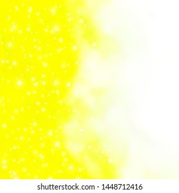 Light Yellow vector pattern with abstract stars. Decorative illustration with stars on abstract template. Pattern for wrapping gifts.