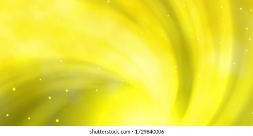 Light Yellow vector pattern with abstract stars. Modern geometric abstract illustration with stars. Theme for cell phones.
