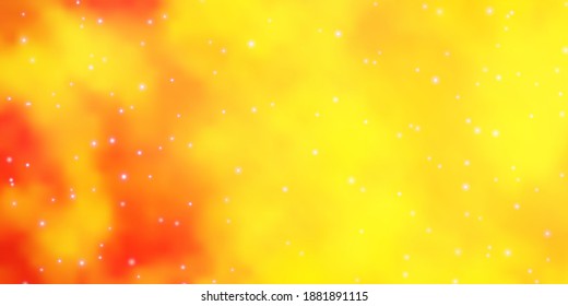 Light Yellow vector pattern with abstract stars. Colorful illustration with abstract gradient stars. Pattern for websites, landing pages.
