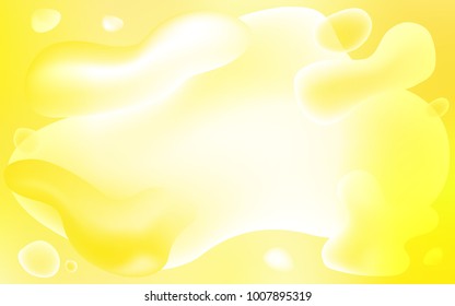 Light Yellow vector pattern with bent lines. A sample with blurred bubble shapes. A completely new template for your business design.