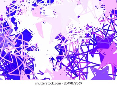 Light Yellow vector pattern with christmas stars. Shining colored illustration with stars. Template for cosmic backgrounds.