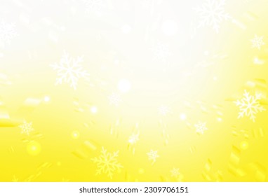 Light Yellow vector pattern in Christmas style. Abstract gradient illustration with colorful Christmas things. Pattern for ads, poster, banner of books.