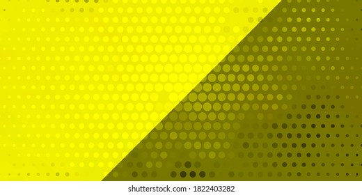 Light Yellow vector pattern with circles. Abstract colorful disks on simple gradient background. Pattern for wallpapers, curtains.