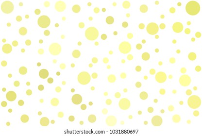 Light Yellow vector pattern with colored spheres. Geometric sample of repeating circles on white background in halftone style.