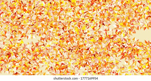 Light yellow vector pattern with colored snowflakes. Abstract gradient colorful snowflakes and snow elements. New year websites pattern.