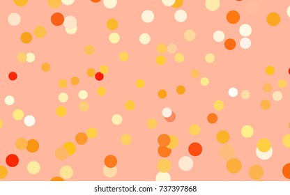 Light Yellow vector pattern with colored spheres. Geometric sample of repeating circles on white background in halftone style.