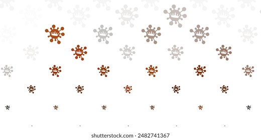 Light yellow vector pattern with coronavirus elements. Abstract illustration with biological gradient shapes. Simple design against epidemic information.