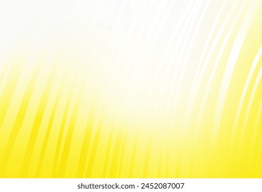 Light Yellow vector pattern with curved lines. Shining colorful illustration in simple curve style. Best design for your business.