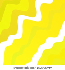 Light Yellow vector pattern with curves. Brand new colorful illustration with bent lines. Pattern for ads, commercials.