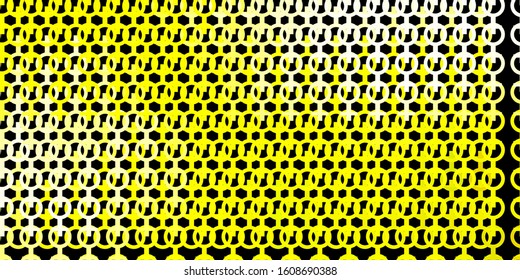 Light Yellow vector pattern with feminism elements. Abstract illustration with a depiction of women's power. Elegant design for wallpapers.