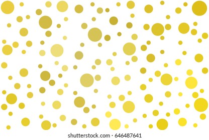 Light Yellow vector pattern of geometric circle shapes. Colorful mosaic banner. Geometric background with colored disks.