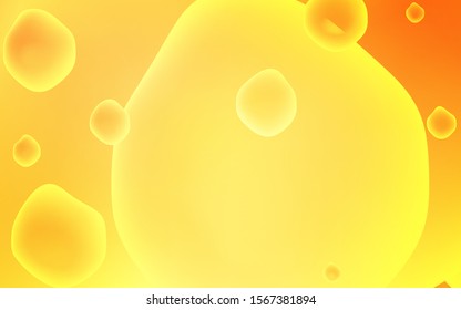 Light Yellow vector pattern with lines, ovals. A vague circumflex abstract illustration with gradient. Memphis style for your business design.