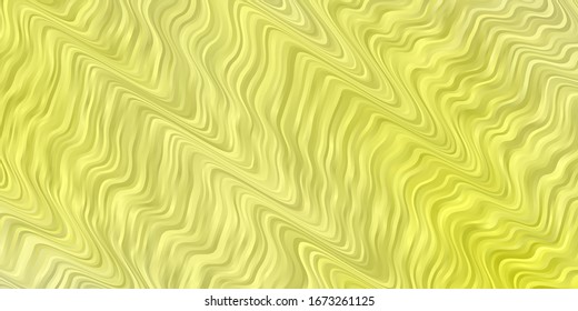 Light Yellow vector pattern with lines. Colorful abstract illustration with gradient curves. Pattern for websites, landing pages.