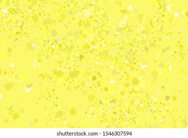 Light Yellow vector pattern with random forms. Modern abstract illustration with colorful random forms. Best smart design for your business.