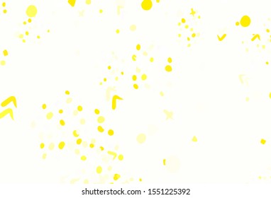 Light Yellow vector pattern with random forms. Simple colorful illustration with abstract gradient shapes. Modern design for your business card.