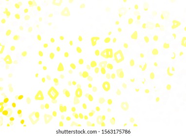 Light Yellow vector pattern with random forms. Simple colorful illustration with abstract gradient shapes. Elegant design for wallpapers.