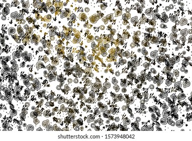 Light Yellow vector pattern with random forms. Illustration with colorful gradient shapes in abstract style. Elegant design for wallpapers.