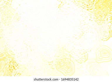 Light Yellow vector pattern with random forms. Colorful chaotic forms with gradient in modern style. Elegant design for wallpapers.
